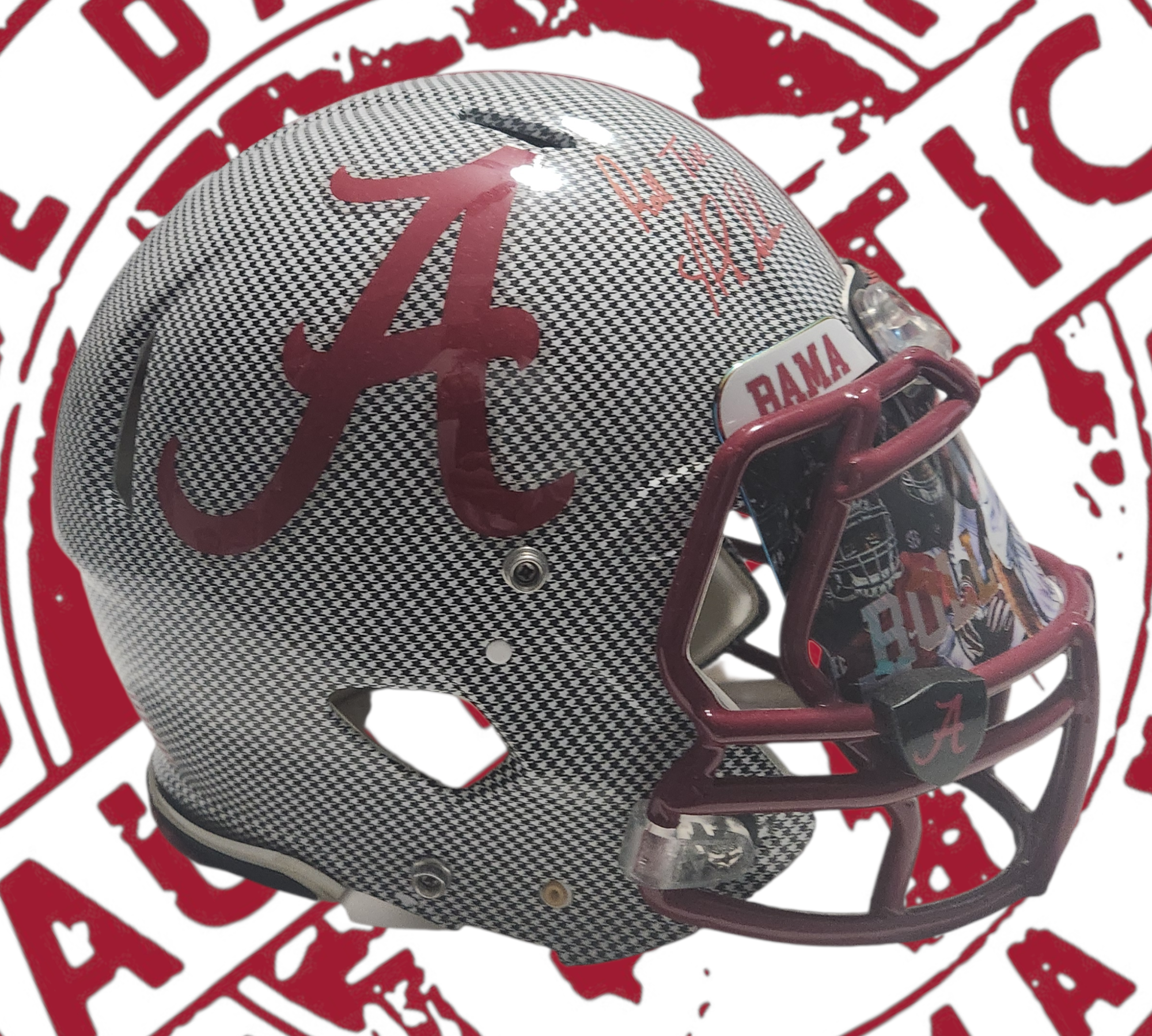 Nick Saban Full-size authentic custom helmet