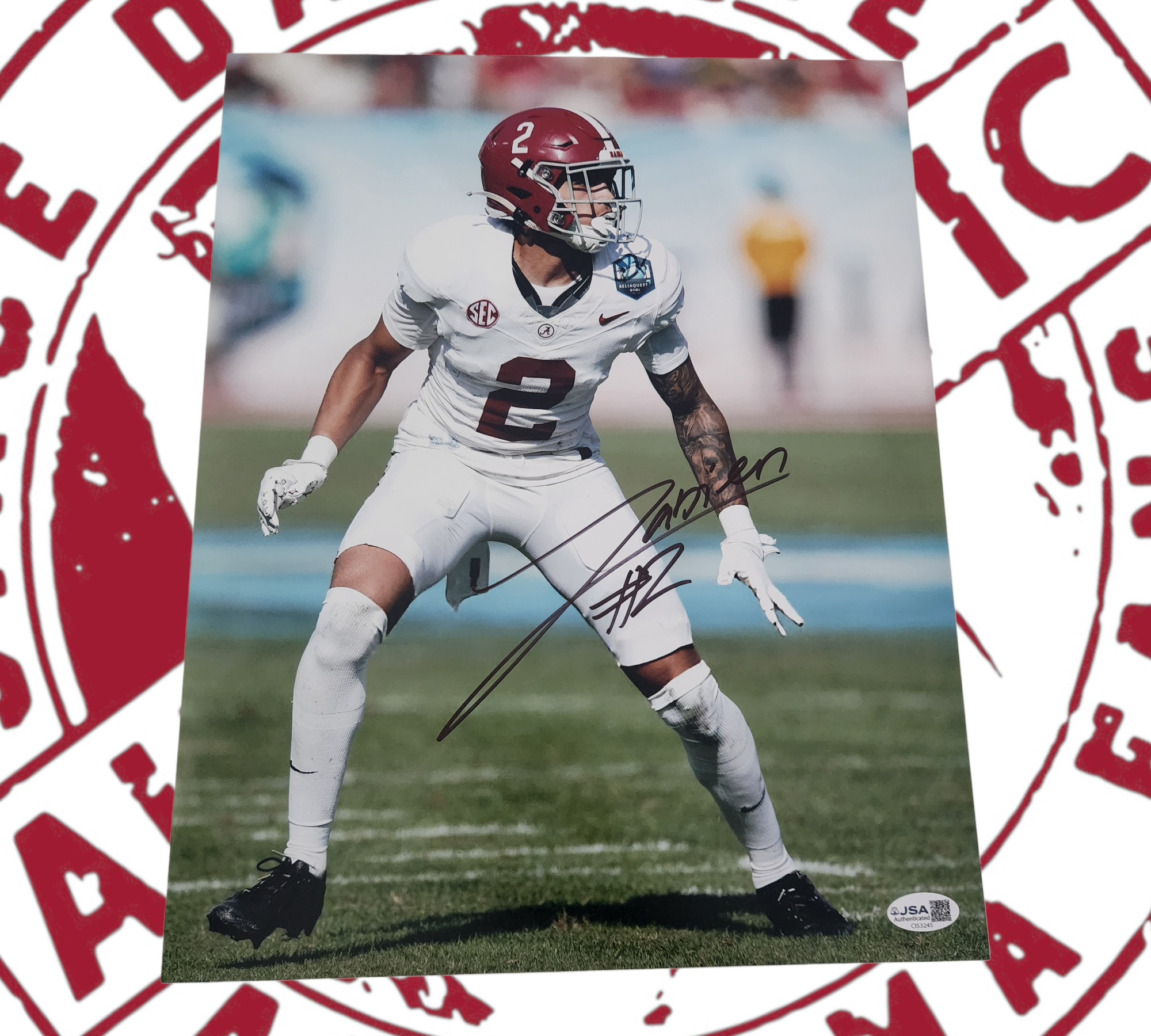 Zabien Brown signed 11x14 JSA certificate of authenticity