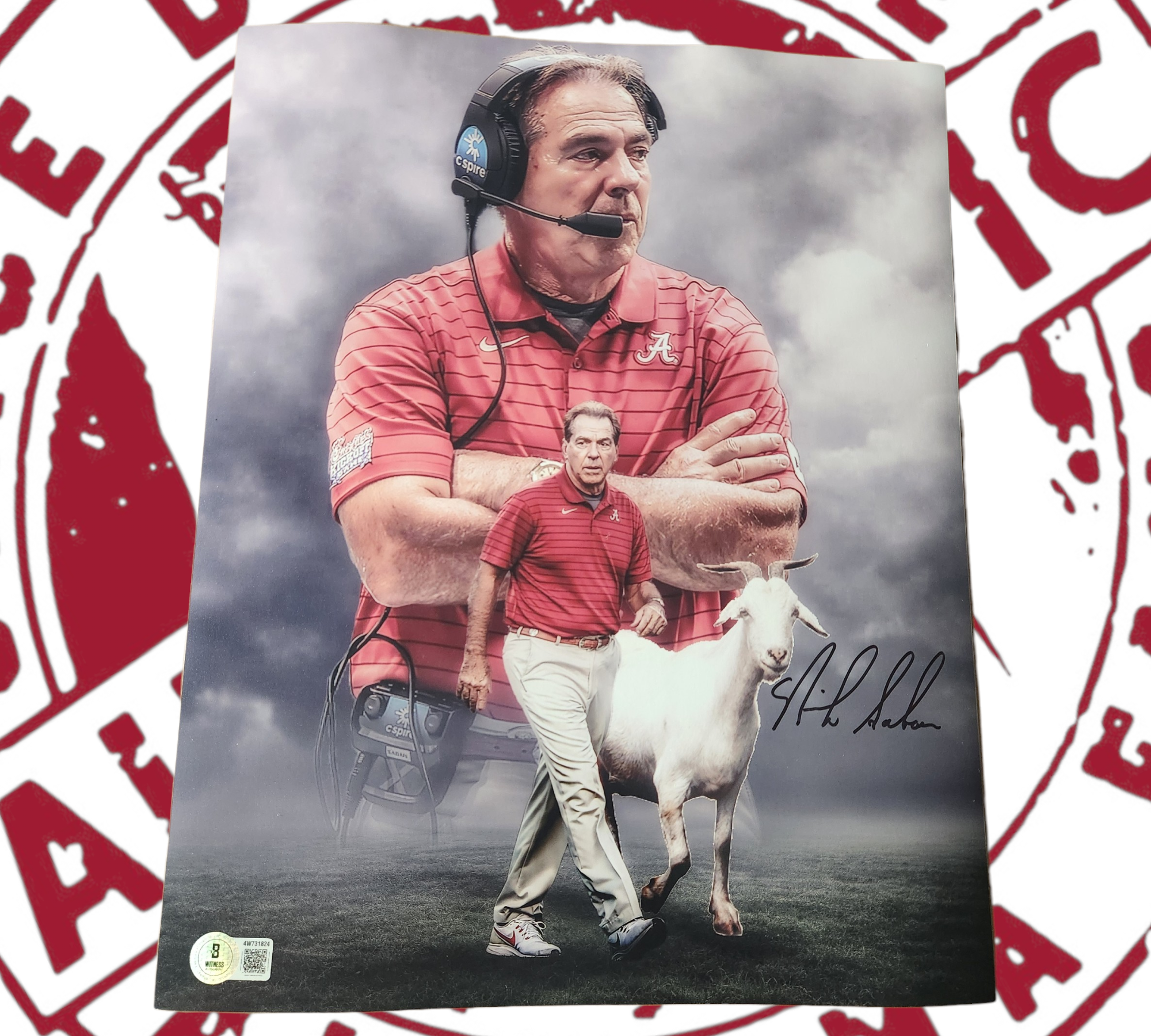 Nick Saban Autographed 11x14 Photo – April 27, 2026