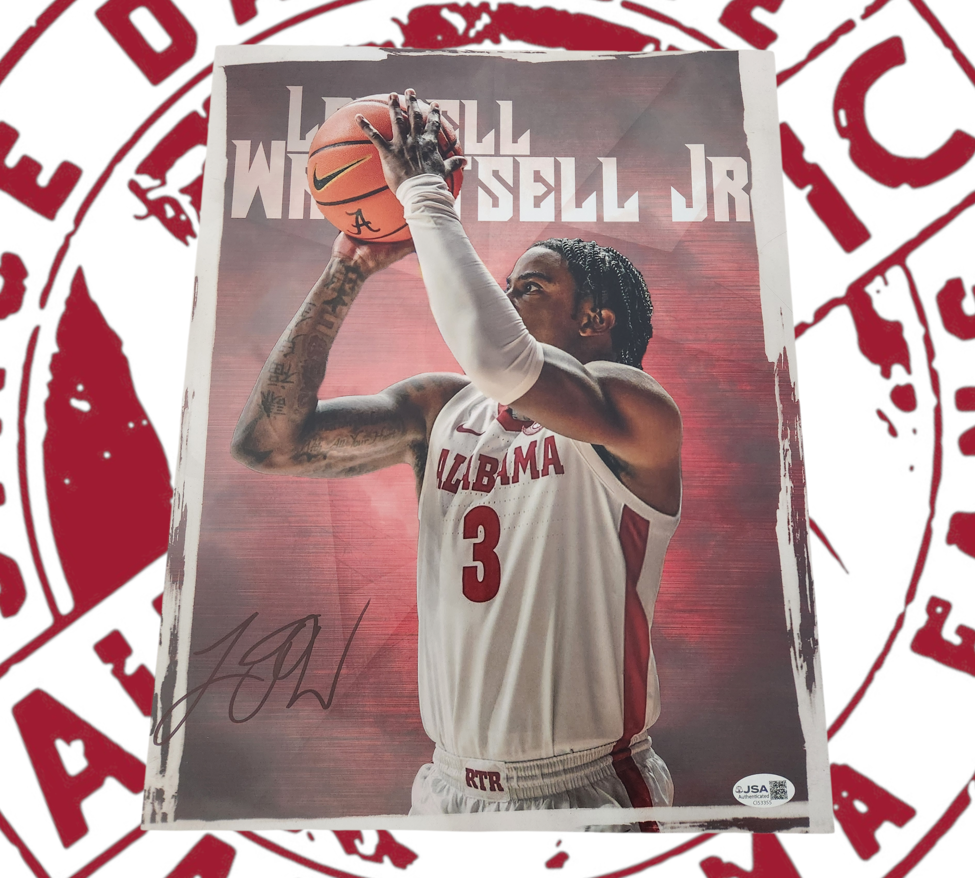 Latrell Wrightsell Jr signed 11x14 JSA certificate of authenticity