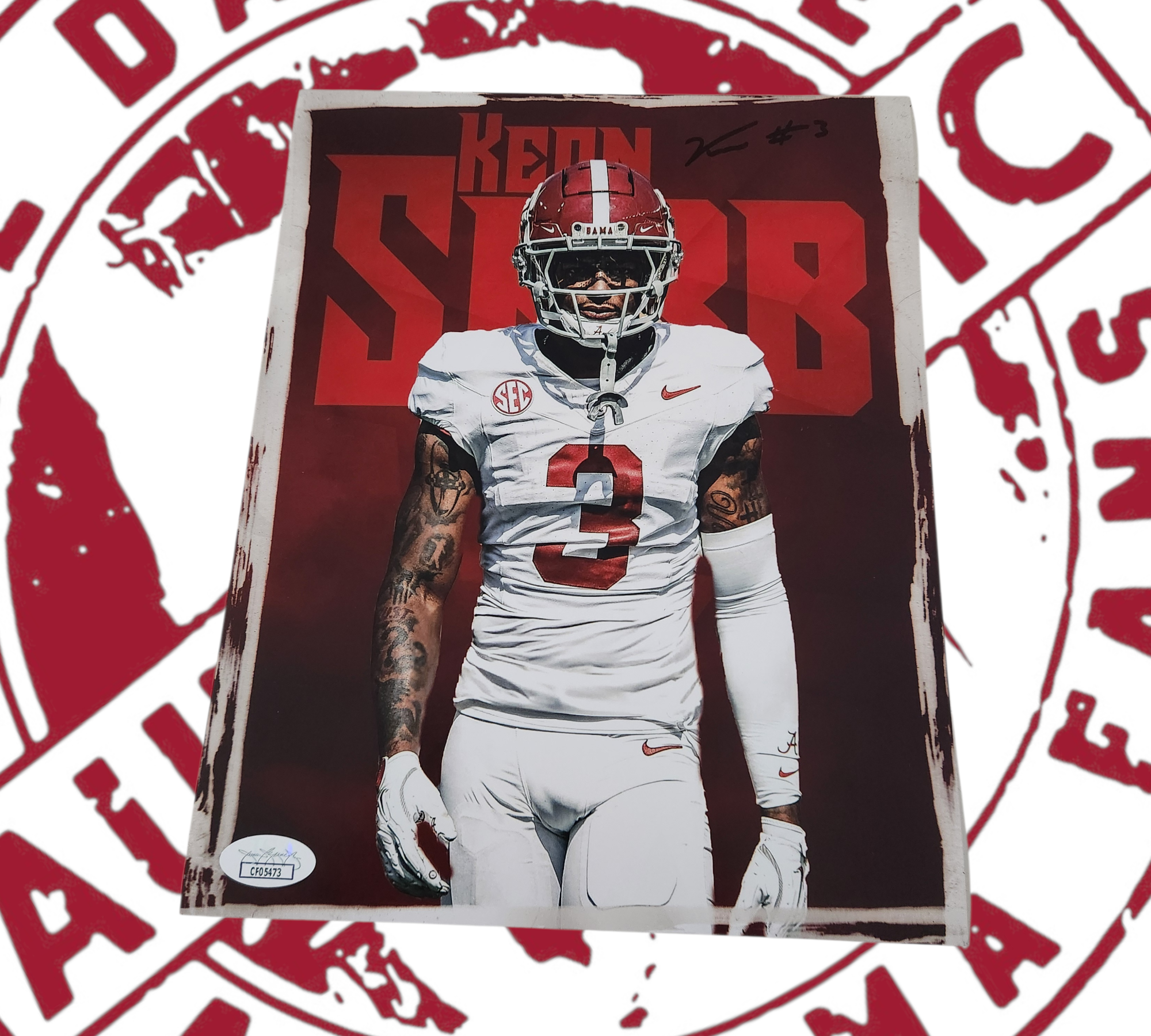 Keon Sabb signed 8x10 JSA certificate of authenticity