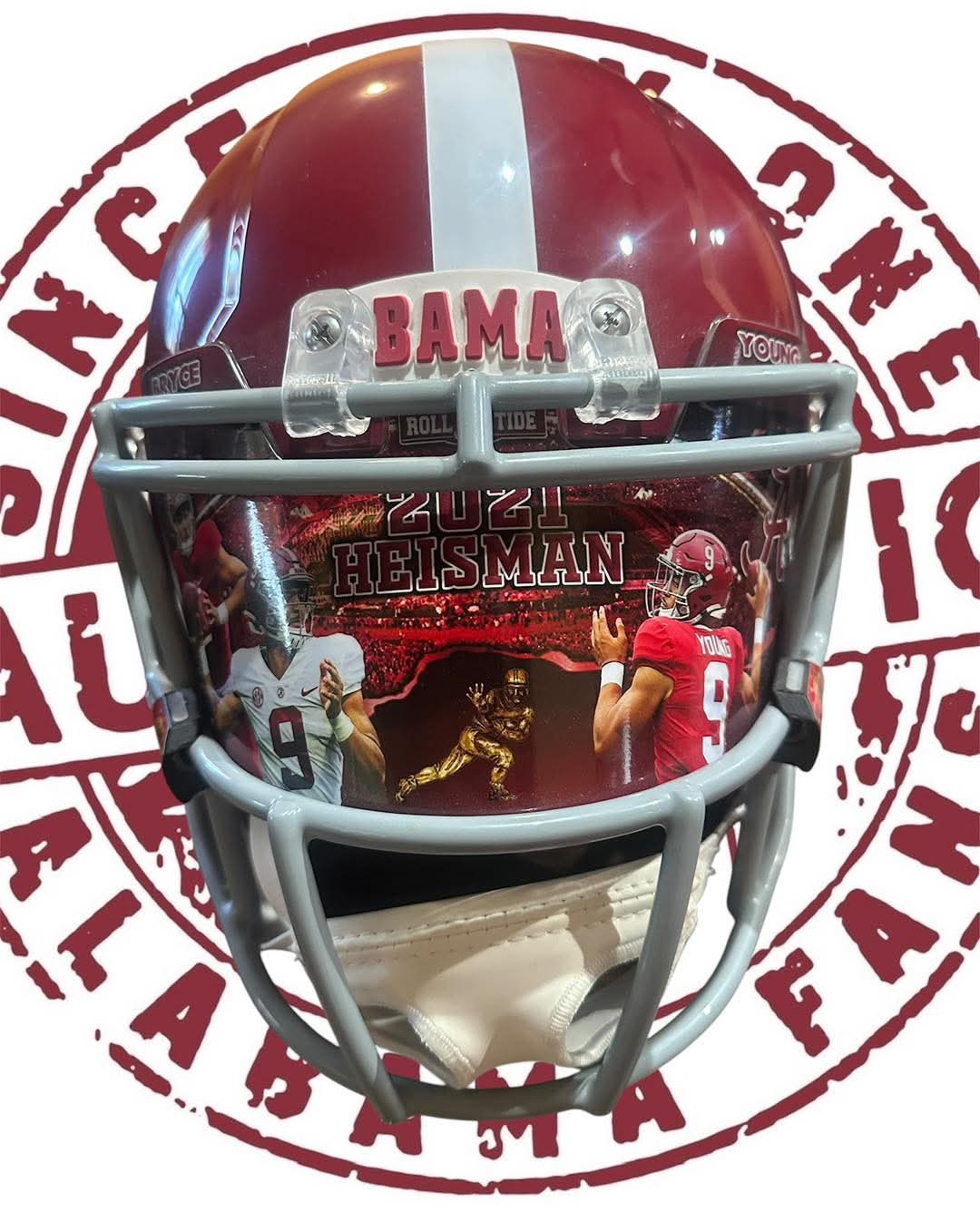 alabama football helmet 15 Crimson Tide College Collectible Mini - Picture Inside efficient LED lighting lasts up to 50 Alabama Crimson Tide Helmet Emblem