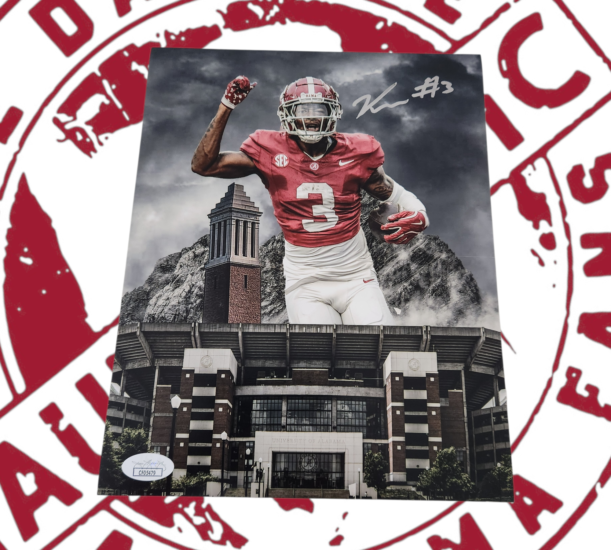 Keon Sabb signed 8x10 JSA certificate of authenticity