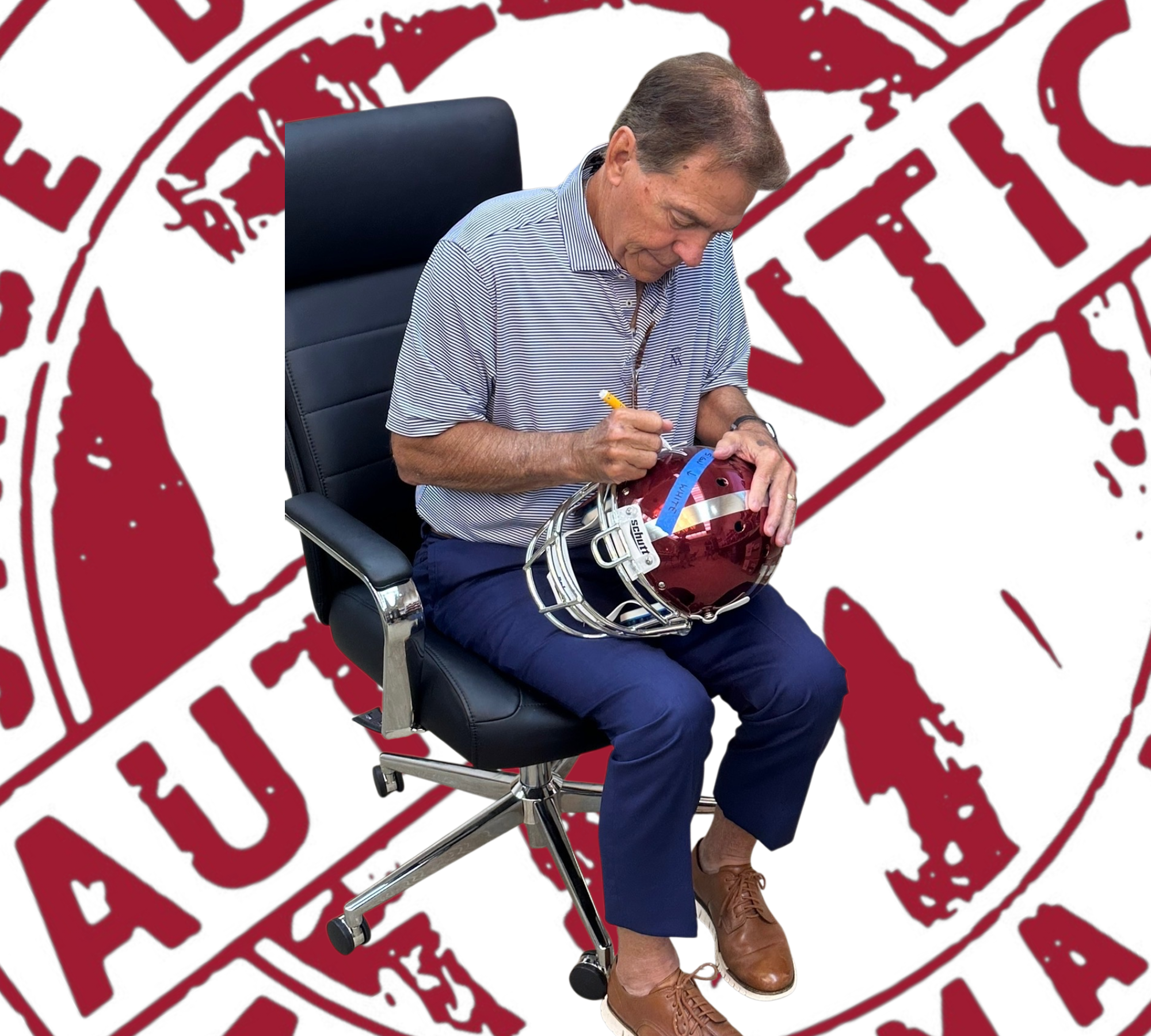 Nick Saban autographed full-size authentic Helmet Beckett