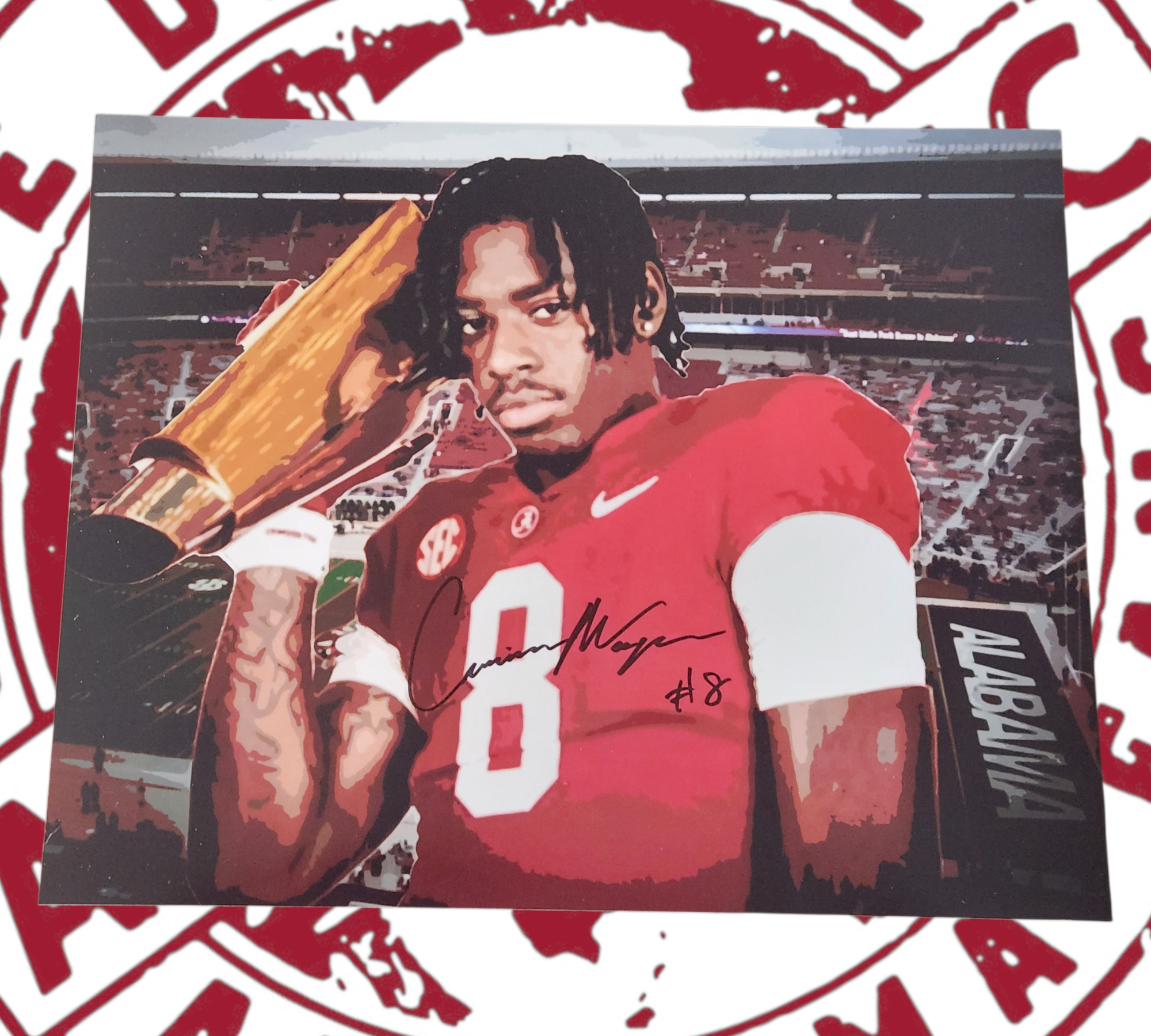 Cederian Morgan signed 11x14 from our private signing in Huntsville