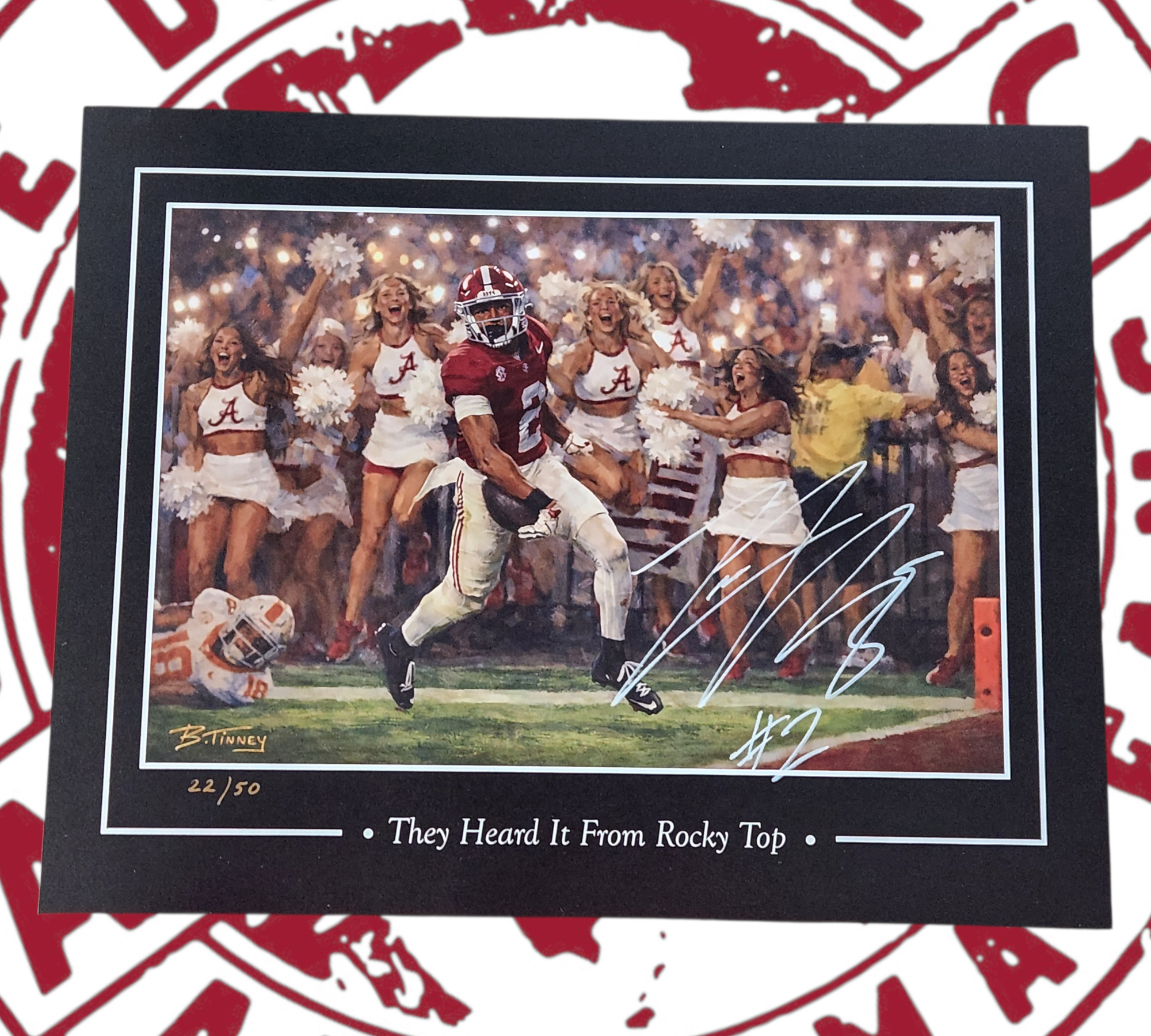 Zabien Brown signed 11x14 from our private signing in Huntsville.