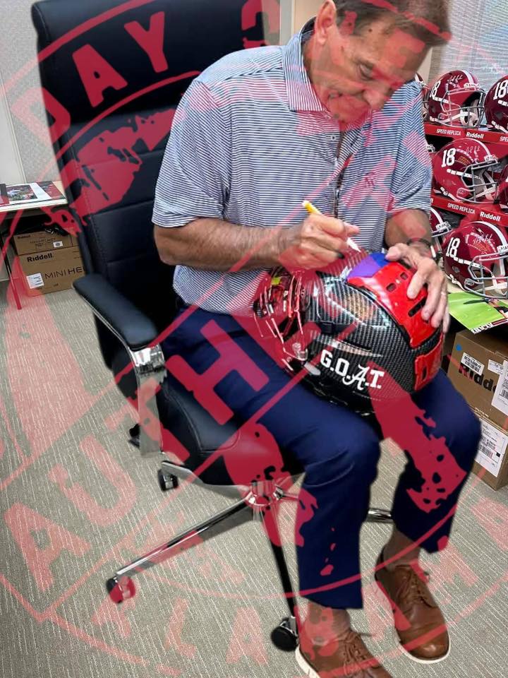 Nick Saban autographed full-size authentic F7 Beckett COA