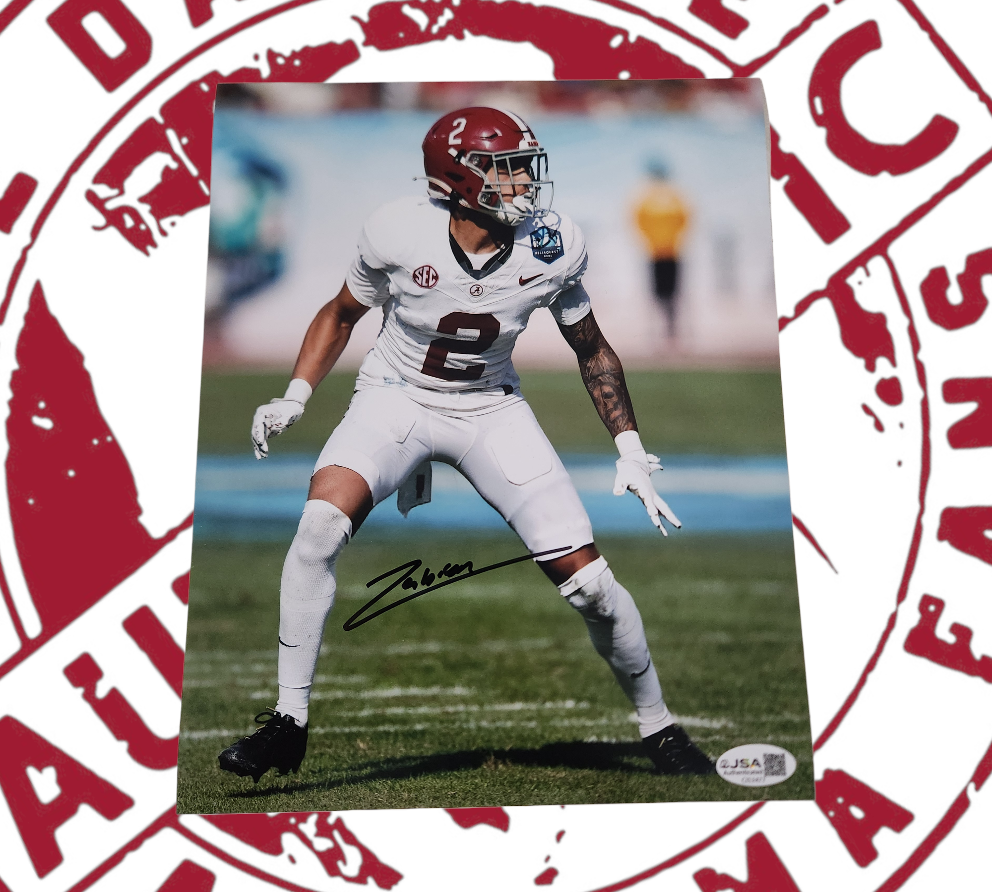 Zabien Brown signed 8x10 JSA certificate of authenticity