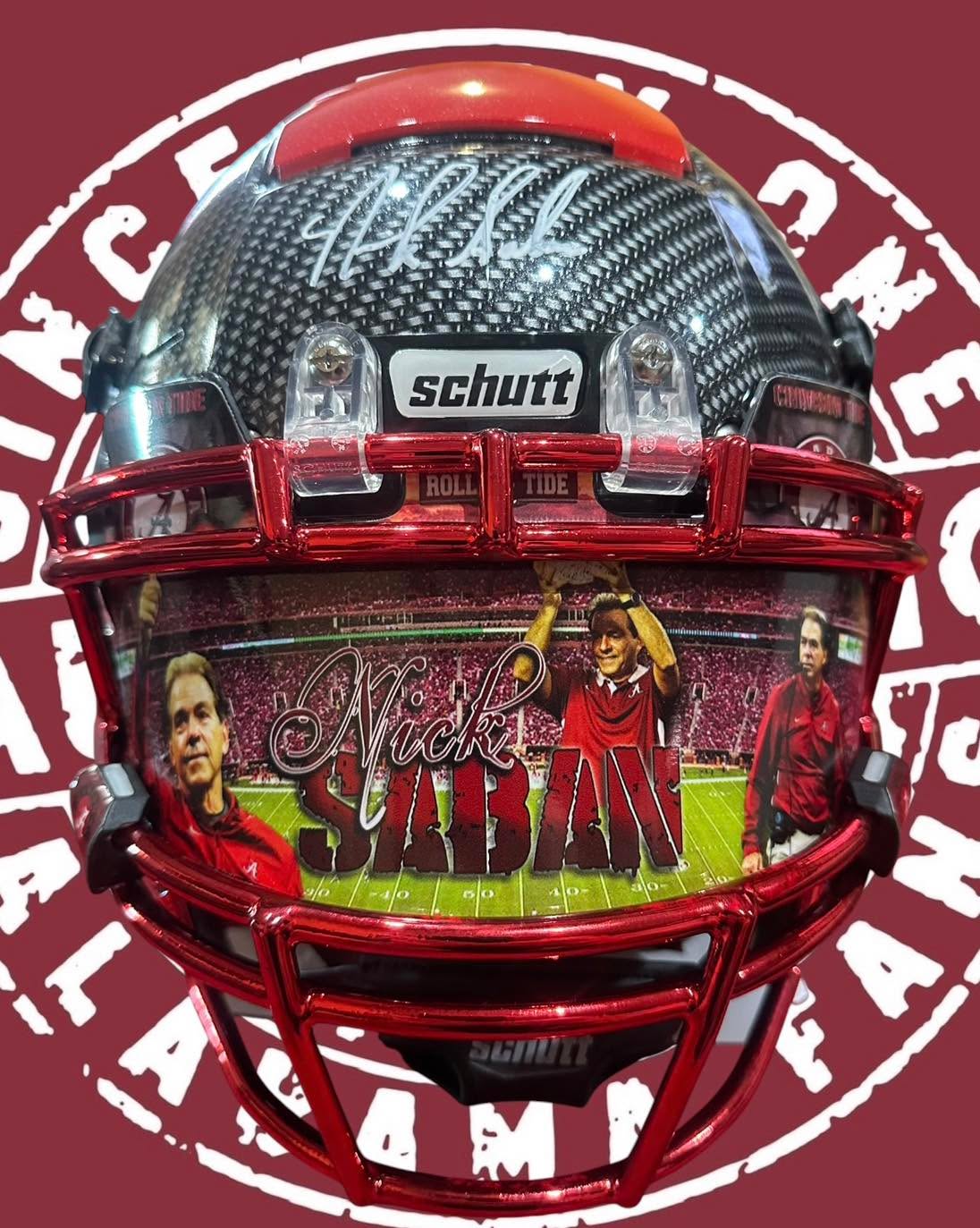 Nick Saban autographed full-size authentic F7 Beckett COA