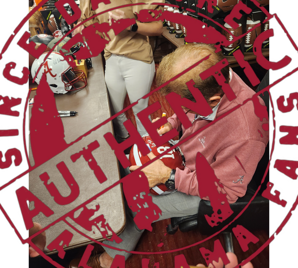 Nick Saban Full-size authentic custom helmet