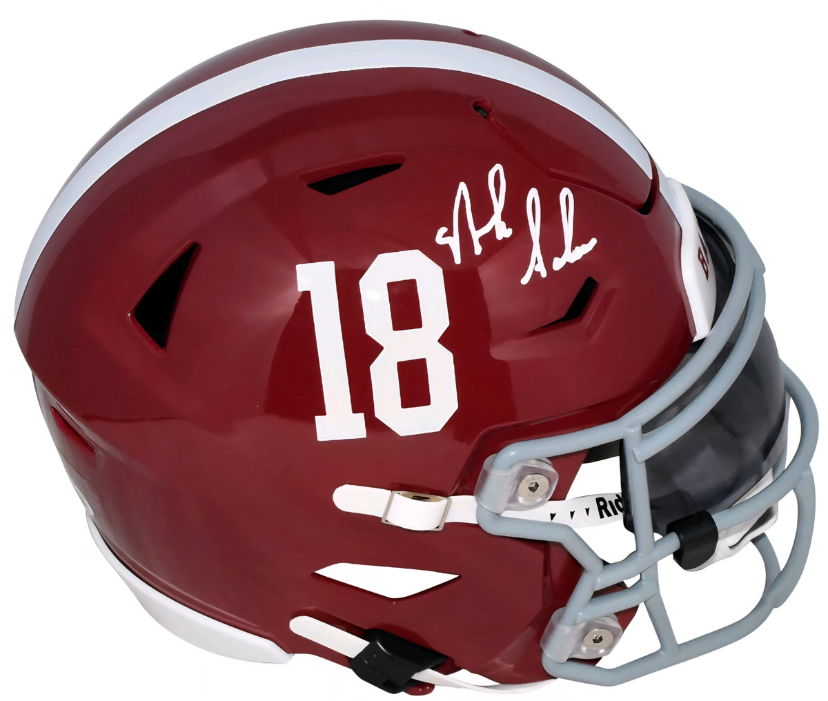 Nick Saban signed Riddell Alabama Crimson Tide Speed Flex Midi Helmet includes shipping and a COA; pre-sale shipping is mid-November.