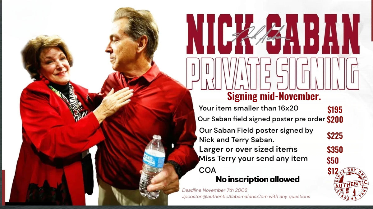Exclusive Nick Saban private signing — mid-November 2026