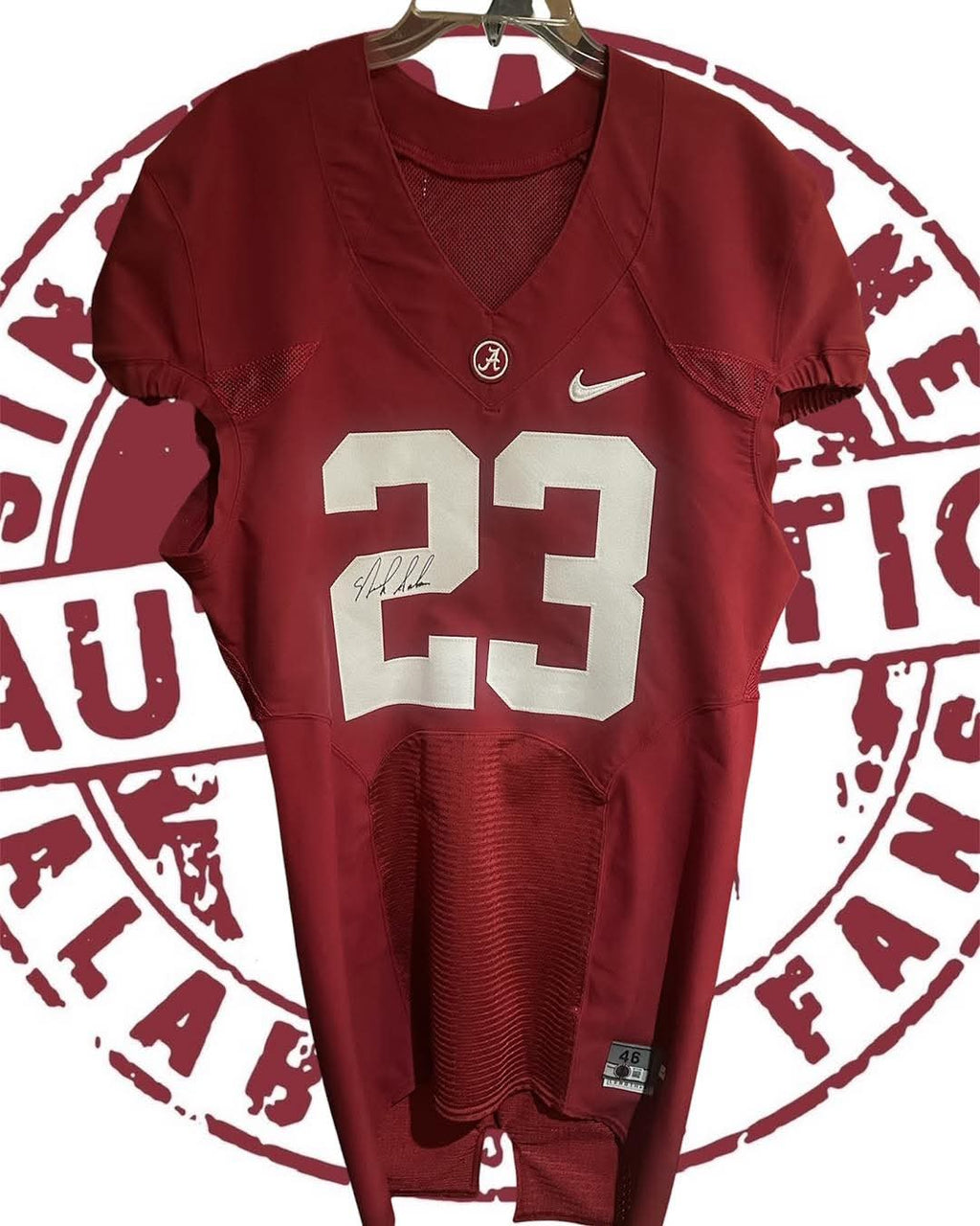 Game issued #23 jersey signed by Nick Saban Beckett Witnessed COA