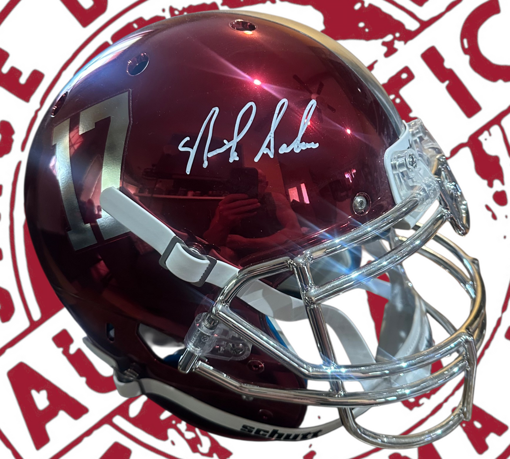 Nick Saban autographed full-size authentic Helmet Beckett