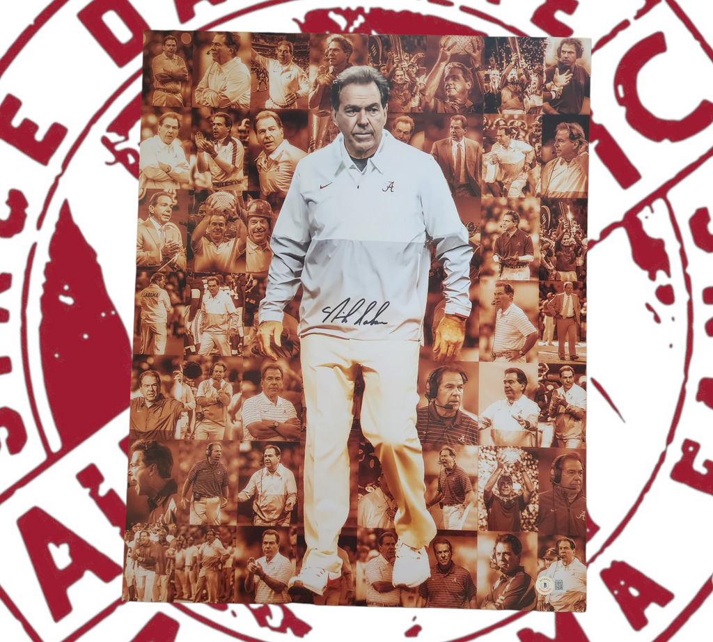 Nick Saban signed 16x20 Beckett certificate of authenticity