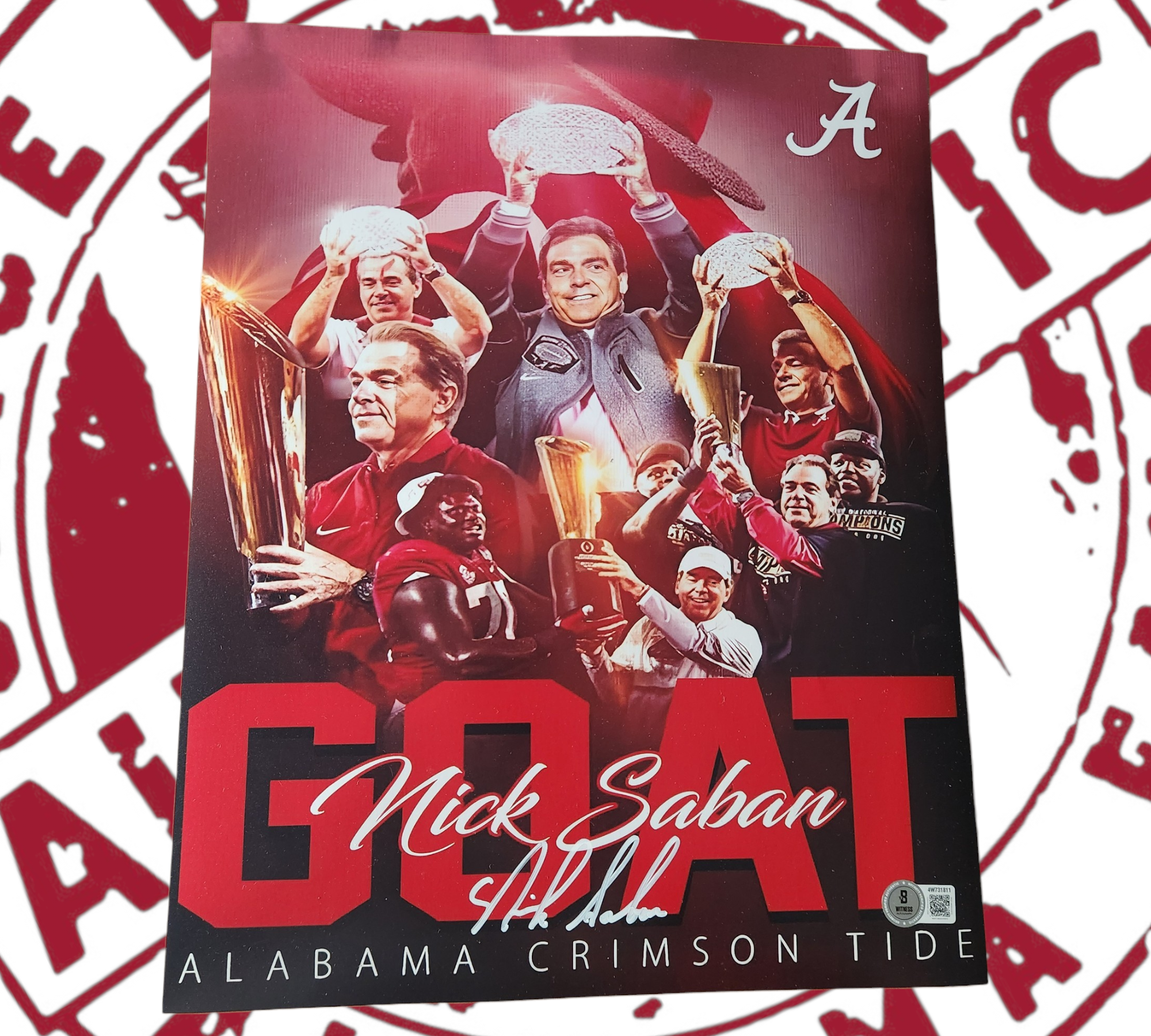 Nick Saban Autographed 11x14 Photo – April 27, 2026
