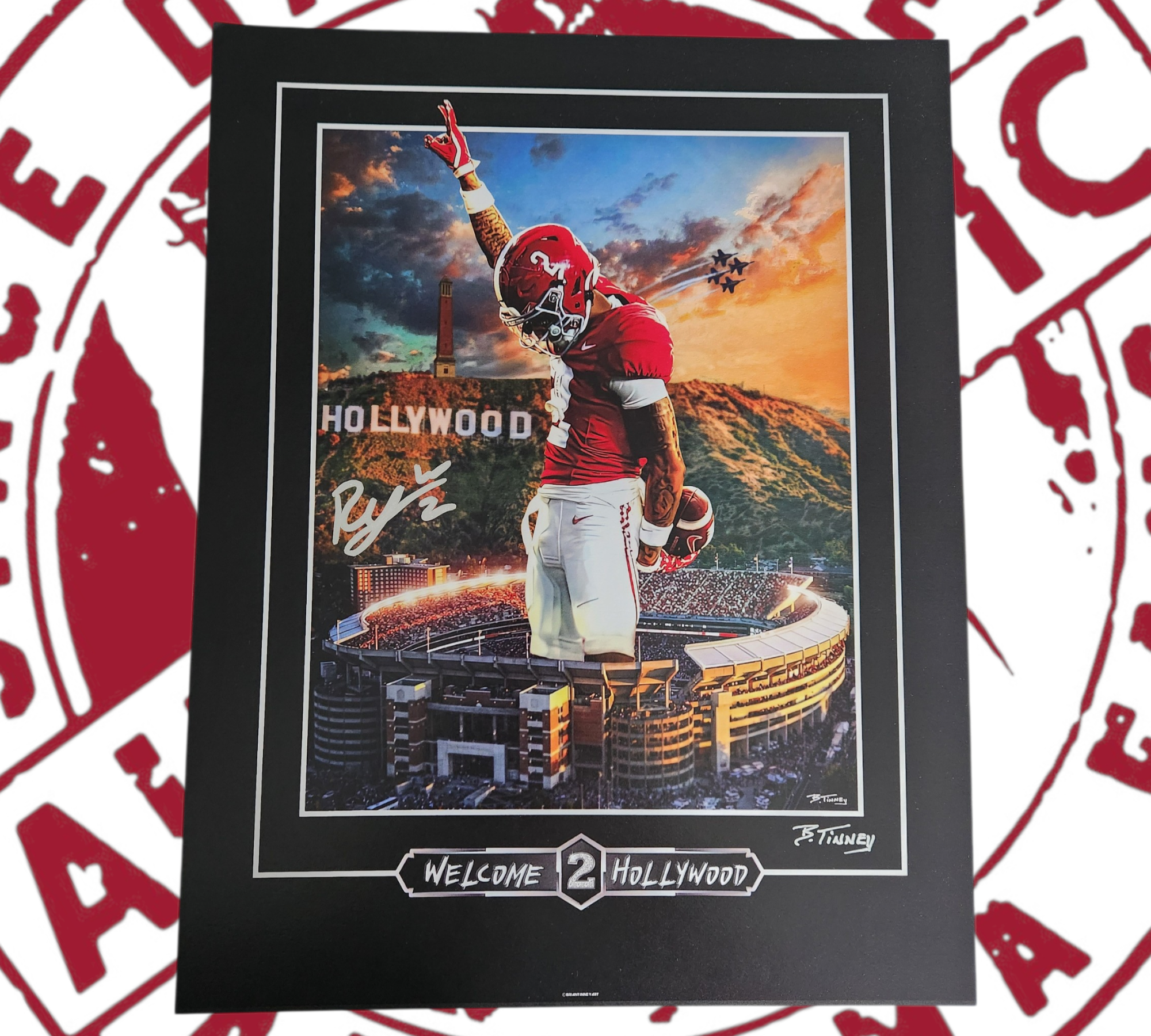 Ryan Williams signed "11x14 welcome 2 Hollywood!" at our private signing in Tuscaloosa.