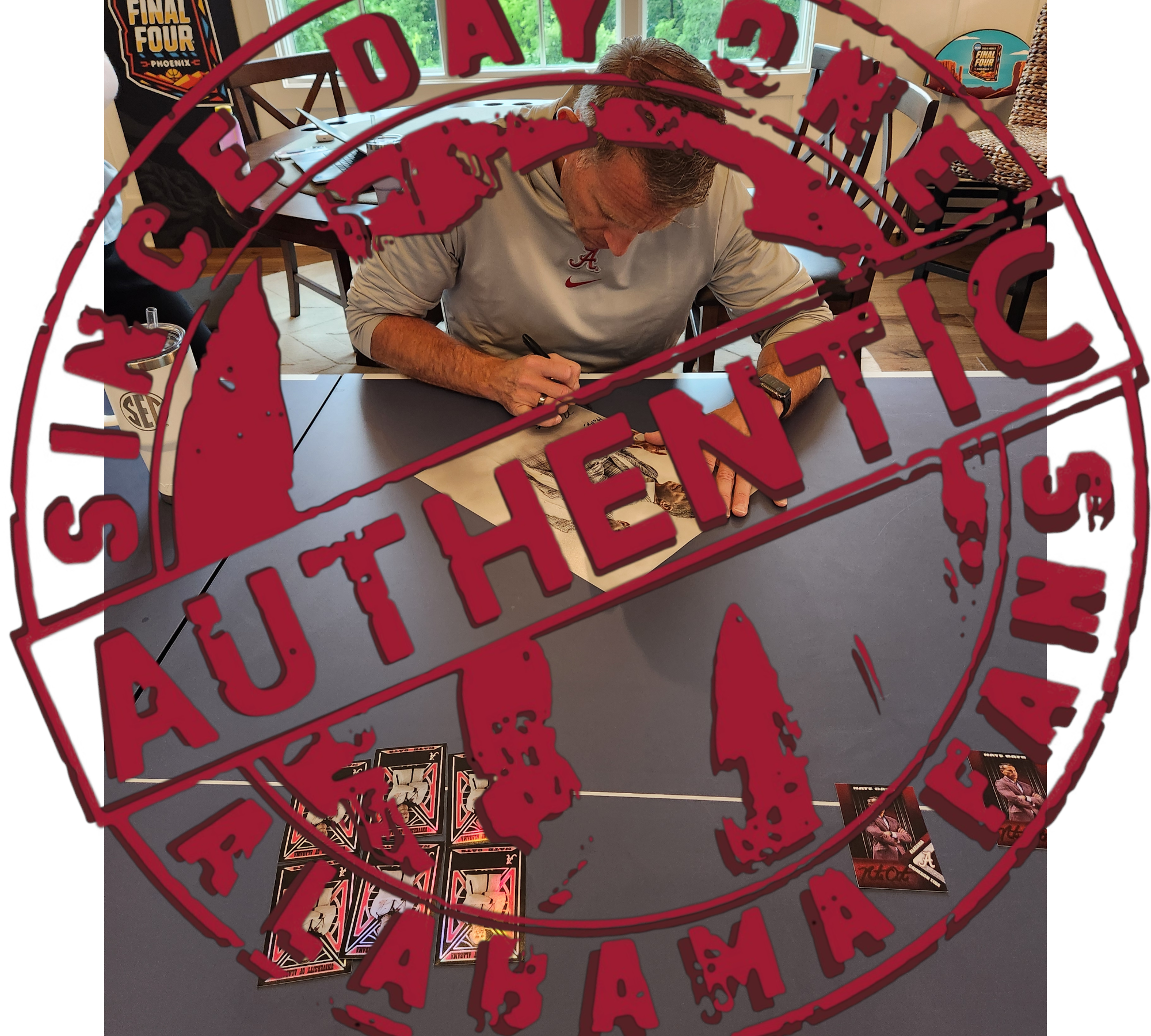 Nate Oats signed Alabama Clipboard JSA certificate of authenticity