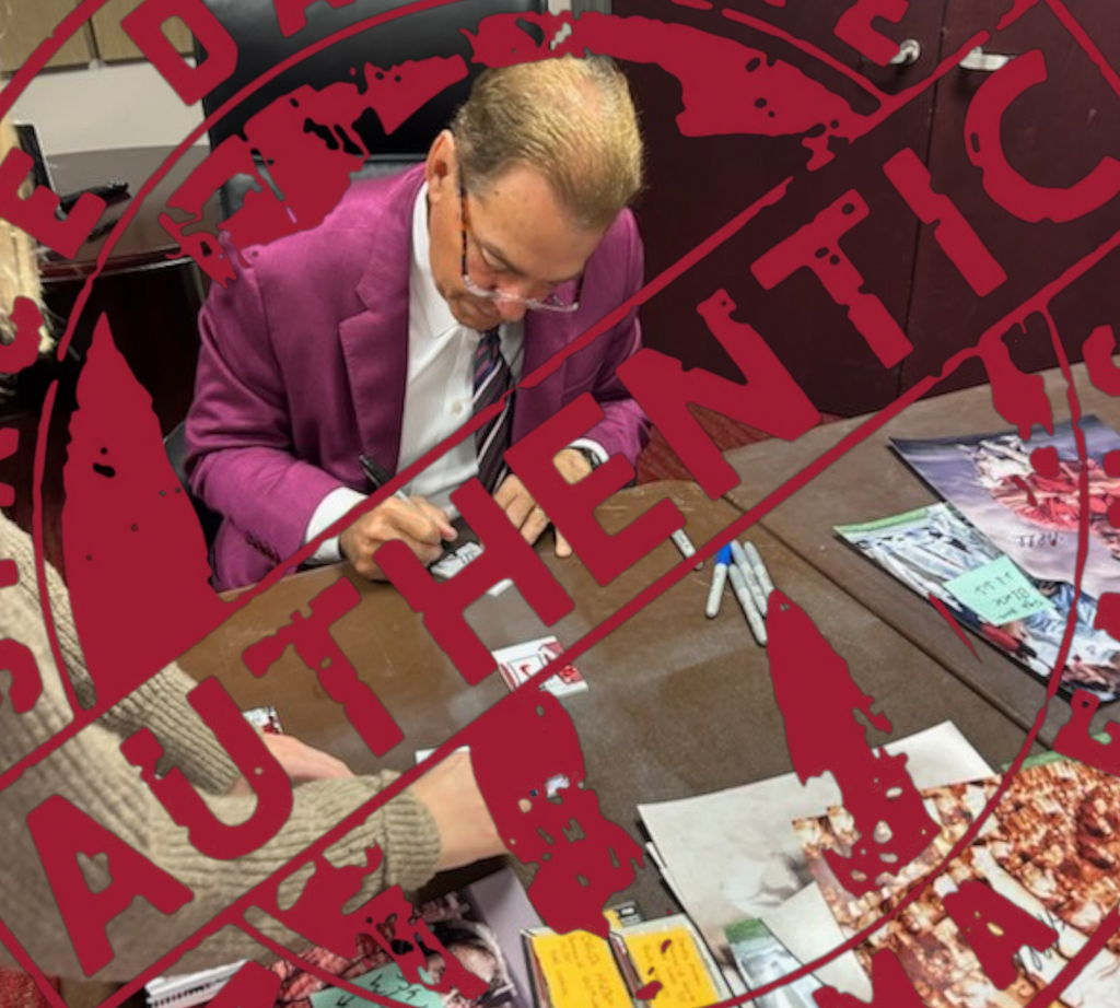 Nick Saban signed 16x20 Beckett certificate of authenticity