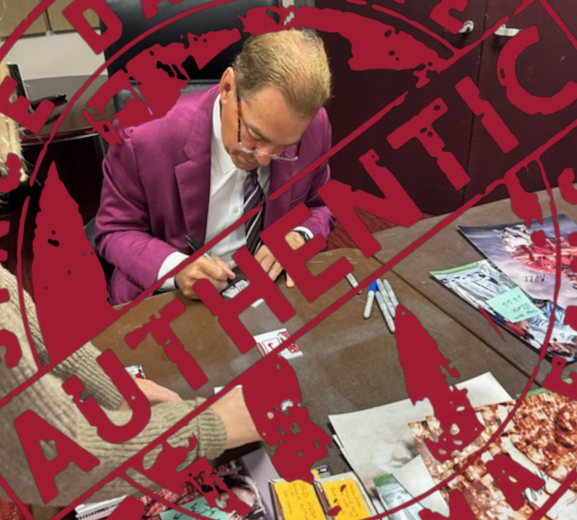 Nick Saban signed 16x20 Beckett certificate of authenticity