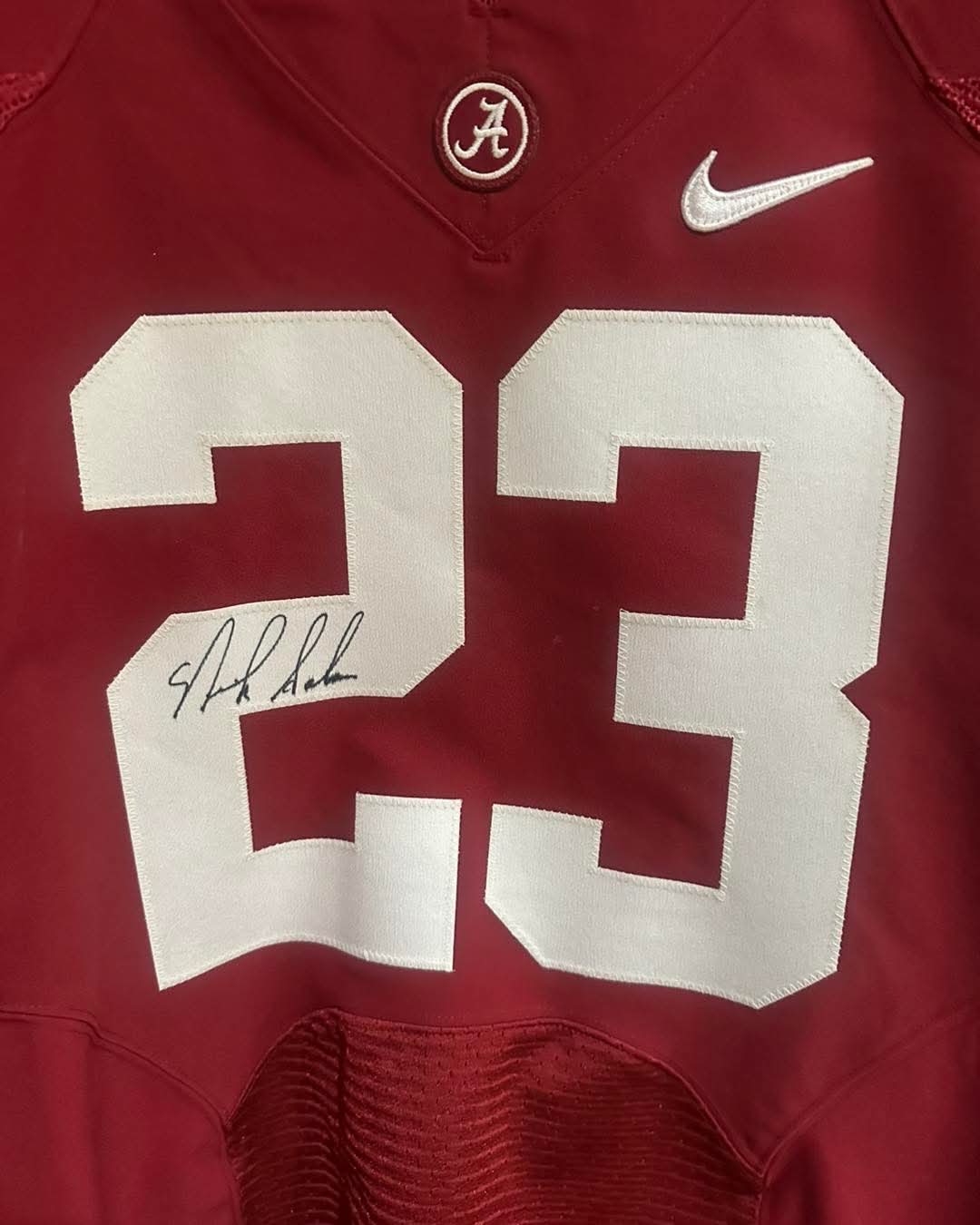 Game issued #23 jersey signed by Nick Saban Beckett Witnessed COA
